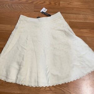 Cream white skirt